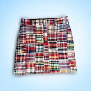 BRITISH KHAKI MATTRESS PLAID MINI SKIRT SIZE 2 Y2K